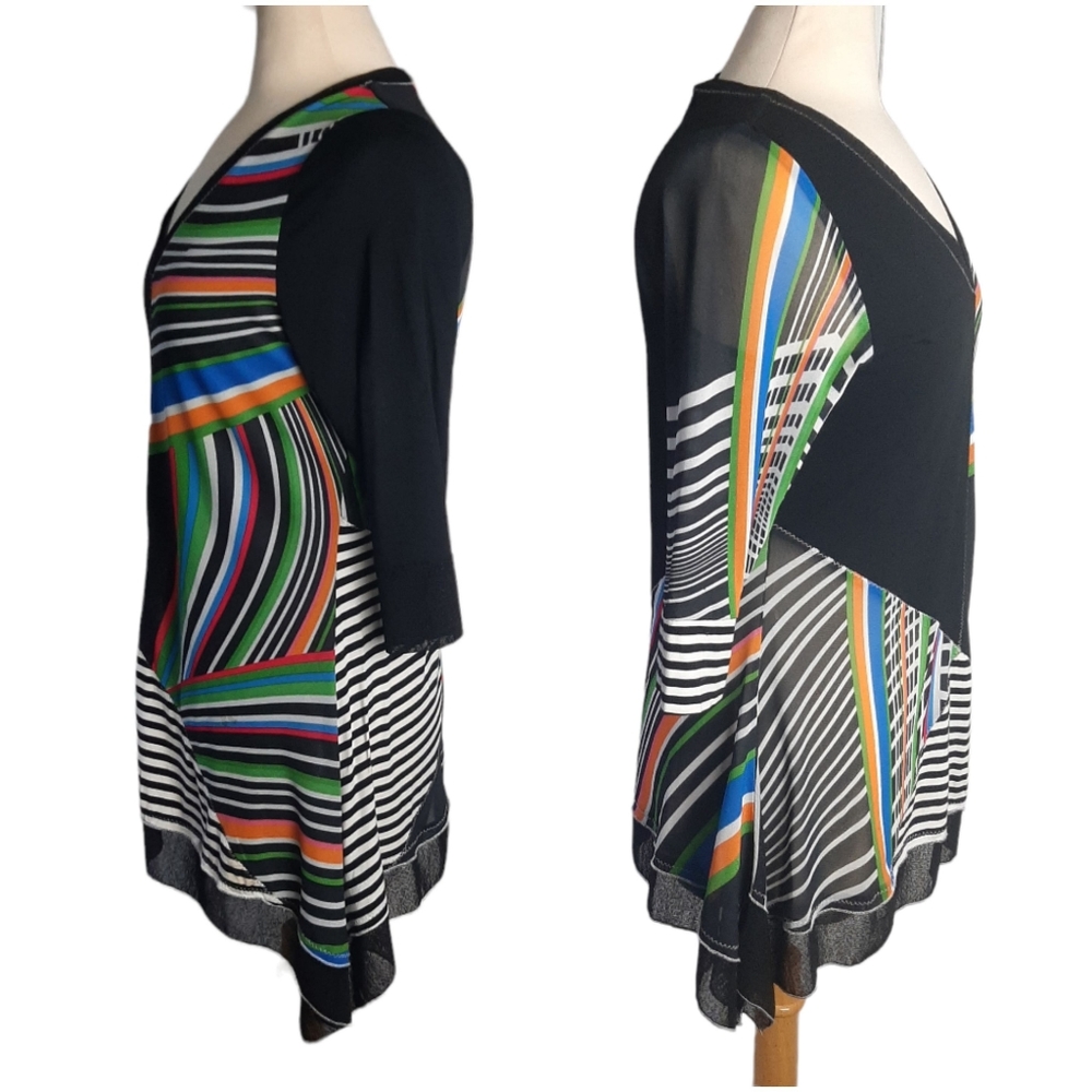 Lior Paris Patchwork V-Neck Tunic - image 3